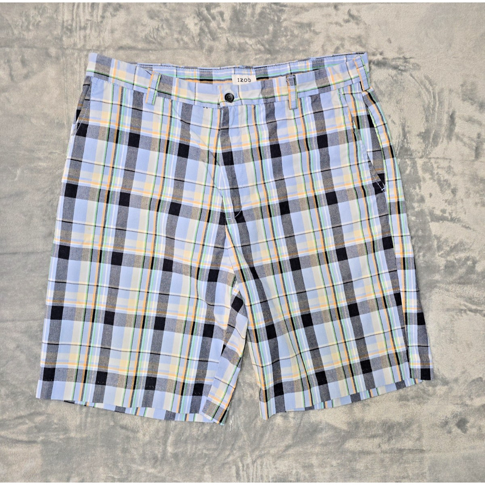 Izod Shorts Mens Plaid Size 36 C0089